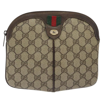 GUCCI GG Supreme Web Sherry Line Shoulder Bag PVC Beige 904 02 047 Auth th6138 - 0