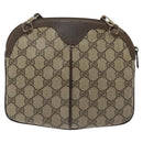 GUCCI GG Supreme Web Sherry Line Shoulder Bag PVC Beige 904 02 047 Auth th6138-3