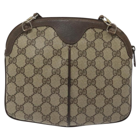 GUCCI GG Supreme Web Sherry Line Shoulder Bag PVC Beige 904 02 047 Auth th6138