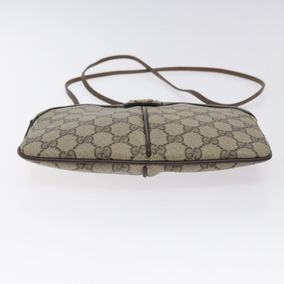 GUCCI GG Supreme Web Sherry Line Shoulder Bag PVC Beige 904 02 047 Auth th6138