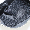 FENDI Zucchino Canvas Pouch Black Silver Auth th6144-14