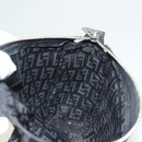 FENDI Zucchino Canvas Pouch Black Silver Auth th6144-15