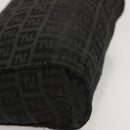 FENDI Zucchino Canvas Pouch Black Silver Auth th6144-8