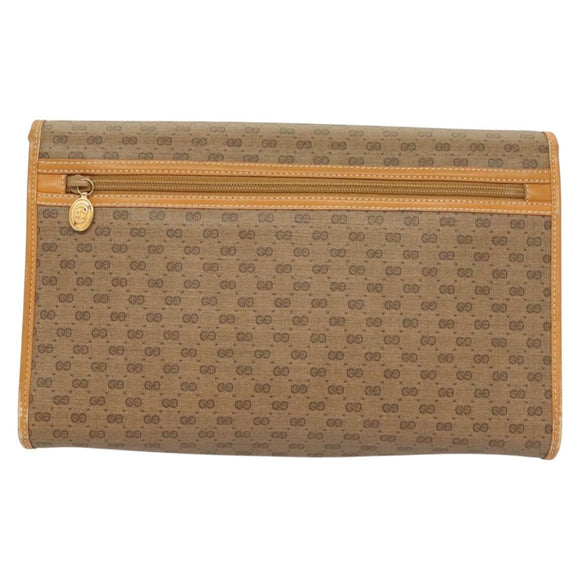 GUCCI Micro GG Supreme Shoulder Bag PVC Beige Gold 004 112 0264 Auth th6145