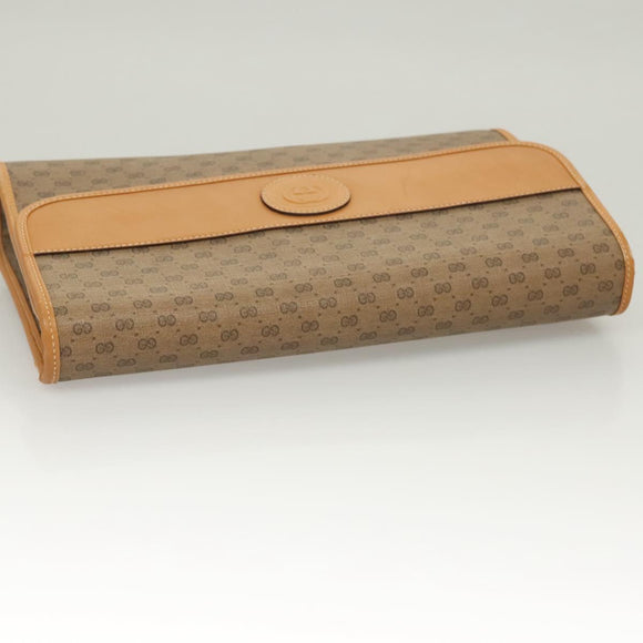 GUCCI Micro GG Supreme Shoulder Bag PVC Beige Gold 004 112 0264 Auth th6145