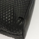 BALLY Chain Shoulder Bag Leather Black Gold Auth th6147-9