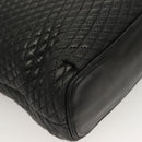 BALLY Chain Shoulder Bag Leather Black Gold Auth th6147-15