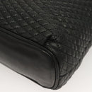 BALLY Chain Shoulder Bag Leather Black Gold Auth th6147-16