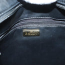 BALLY Chain Shoulder Bag Leather Black Gold Auth th6147-11