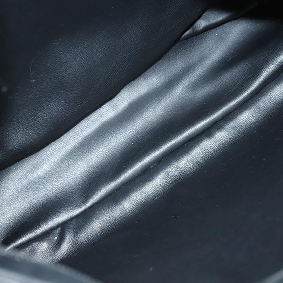 BALLY Chain Shoulder Bag Leather Black Gold Auth th6147