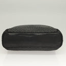 BALLY Chain Shoulder Bag Leather Black Gold Auth th6147-5