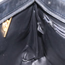 BALLY Quilted Chain Shoulder Bag Leather Black Gold Auth th6148-19