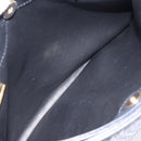 BALLY Quilted Chain Shoulder Bag Leather Black Gold Auth th6148-20