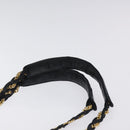 BALLY Quilted Chain Shoulder Bag Leather Black Gold Auth th6148-8