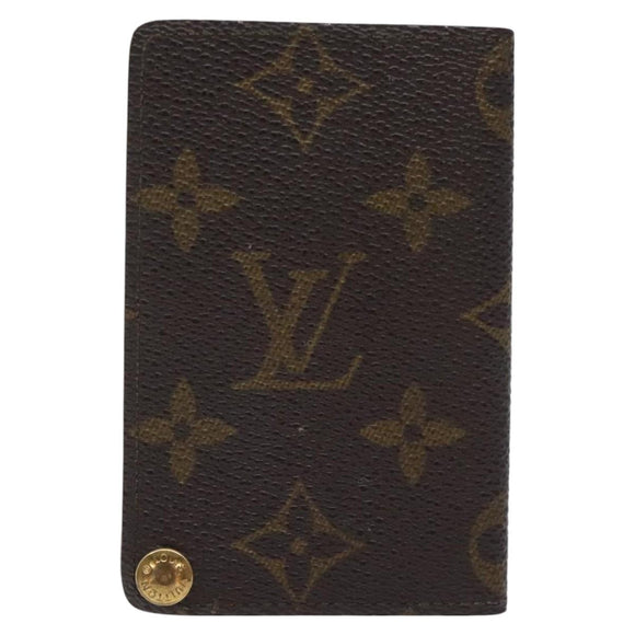 LOUIS VUITTON Monogram Porto Cartes Credit Pression Card Case M60937 Auth th6156
