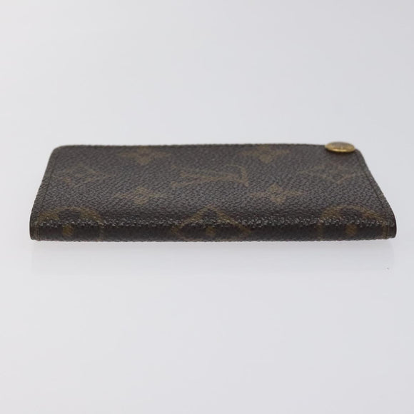 LOUIS VUITTON Monogram Porto Cartes Credit Pression Card Case M60937 Auth th6156