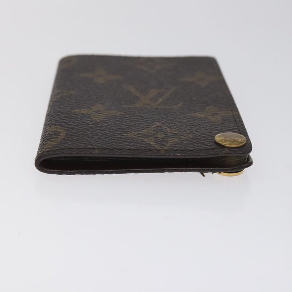 LOUIS VUITTON Monogram Porto Cartes Credit Pression Card Case M60937 Auth th6156