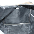 FENDI Pecan Canvas Boston Bag PVC 2way Black Brown Auth th6160-22