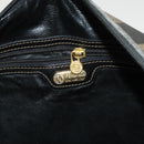 FENDI Pecan Canvas Boston Bag PVC 2way Black Brown Auth th6160-23