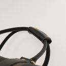 FENDI Pecan Canvas Boston Bag PVC 2way Black Brown Auth th6160-14