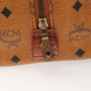 MCM Logogram Vicetos Hand Bag PVC Leather Brown Gold Auth th6169-10