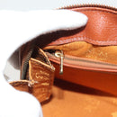 MCM Logogram Vicetos Hand Bag PVC Leather Brown Gold Auth th6169-20