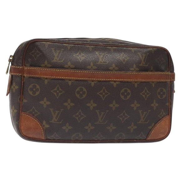 LOUIS VUITTON Monogram Compiegne 28 Clutch Bag M51845 LV Auth th6171
