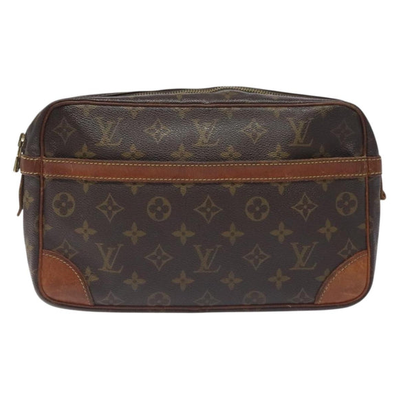 LOUIS VUITTON Monogram Compiegne 28 Clutch Bag M51845 LV Auth th6171