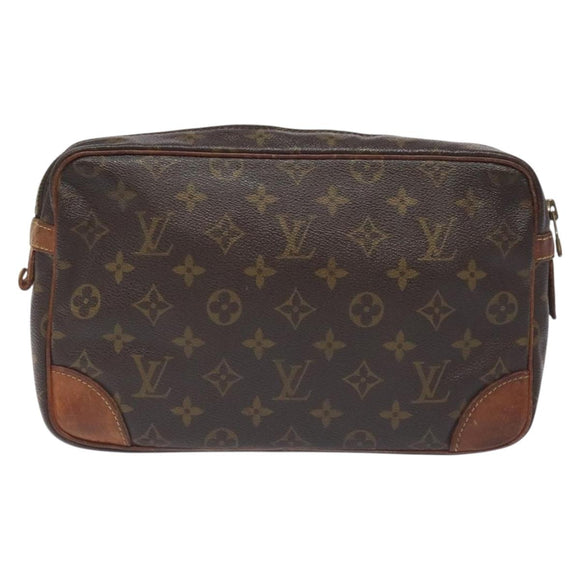 LOUIS VUITTON Monogram Compiegne 28 Clutch Bag M51845 LV Auth th6171