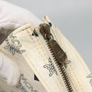 MCM Logogram Vicetos Tote Bag PVC Leather White Auth th6172-15