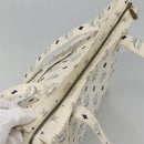 MCM Logogram Vicetos Tote Bag PVC Leather White Auth th6172-6