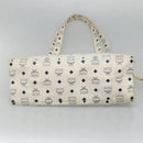 MCM Logogram Vicetos Tote Bag PVC Leather White Auth th6172-9