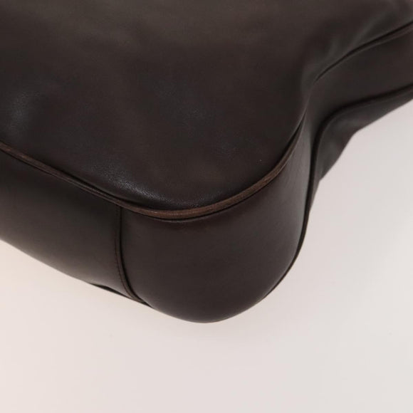 GUCCI Bamboo Hand Bag Leather 2way Brown Gold 001 2123 1577 Auth th6173