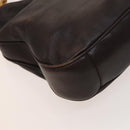 GUCCI Bamboo Hand Bag Leather 2way Brown Gold 001 2123 1577 Auth th6173-16