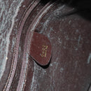 GUCCI Bamboo Hand Bag Leather 2way Brown Gold 001 2123 1577 Auth th6173-17