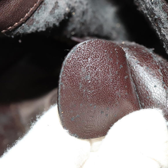 GUCCI Bamboo Hand Bag Leather 2way Brown Gold 001 2123 1577 Auth th6173