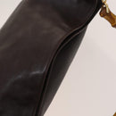 GUCCI Bamboo Hand Bag Leather 2way Brown Gold 001 2123 1577 Auth th6173-6