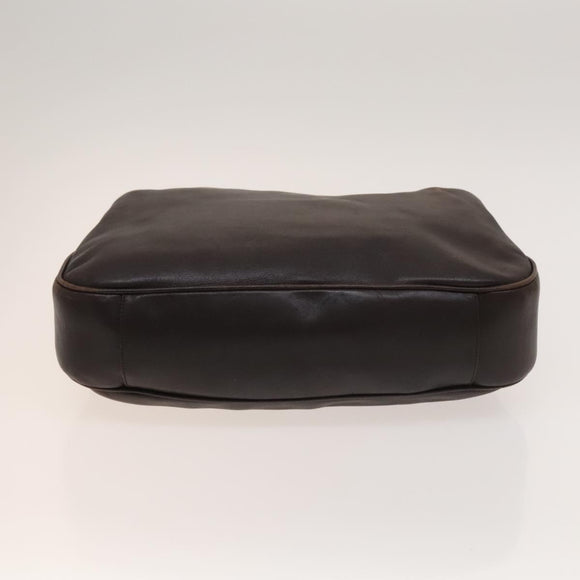 GUCCI Bamboo Hand Bag Leather 2way Brown Gold 001 2123 1577 Auth th6173