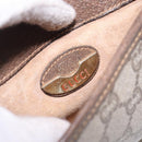 GUCCI GG Plus Supreme Shoulder Bag PVC Beige Gold Auth th6187-11