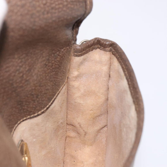 GUCCI GG Plus Supreme Shoulder Bag PVC Beige Gold Auth th6187