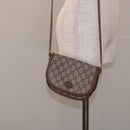 GUCCI GG Plus Supreme Shoulder Bag PVC Beige Gold Auth th6187-20