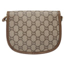 GUCCI GG Plus Supreme Shoulder Bag PVC Beige Gold Auth th6187-2