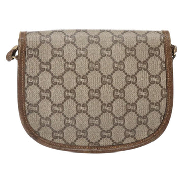 GUCCI GG Plus Supreme Shoulder Bag PVC Beige Gold Auth th6187 - 0