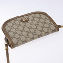 GUCCI GG Plus Supreme Shoulder Bag PVC Beige Gold Auth th6187-6