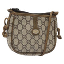 GUCCI GG Plus Supreme Shoulder Bag PVC Beige Auth th6188-1
