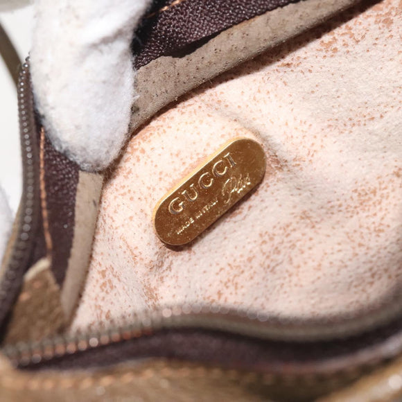 GUCCI GG Plus Supreme Shoulder Bag PVC Beige Auth th6188