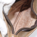 GUCCI GG Plus Supreme Shoulder Bag PVC Beige Auth th6188-12