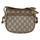 GUCCI GG Plus Supreme Shoulder Bag PVC Beige Auth th6188-2