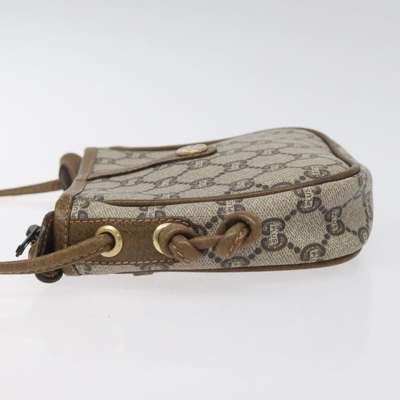 GUCCI GG Plus Supreme Shoulder Bag PVC Beige Auth th6188