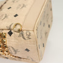 MCM Vicetos Logogram Backpack PVC Leather Beige Auth th6195-15